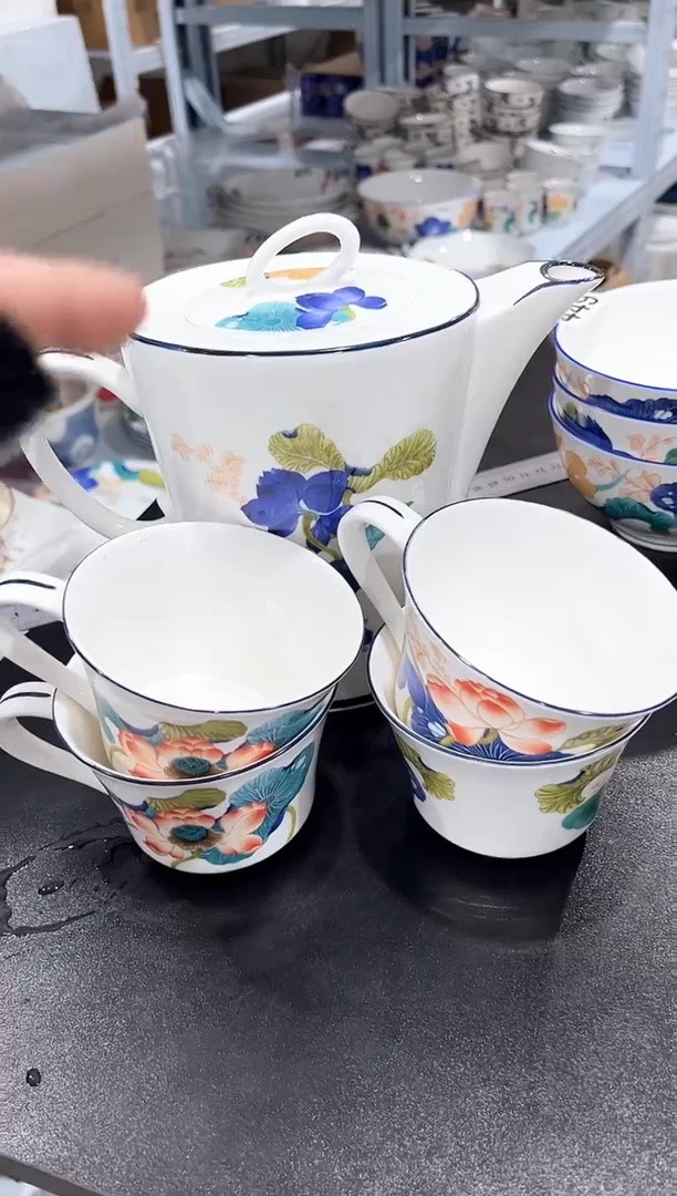 杯子陶（简装）荷花一壶4杯