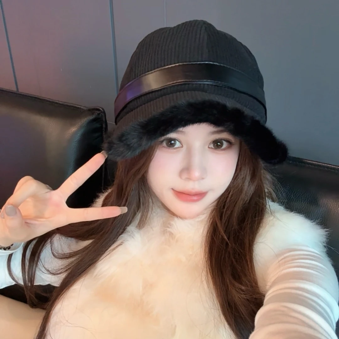 秋冬帽子日系显脸小女盆帽保暖网红日系雷锋帽