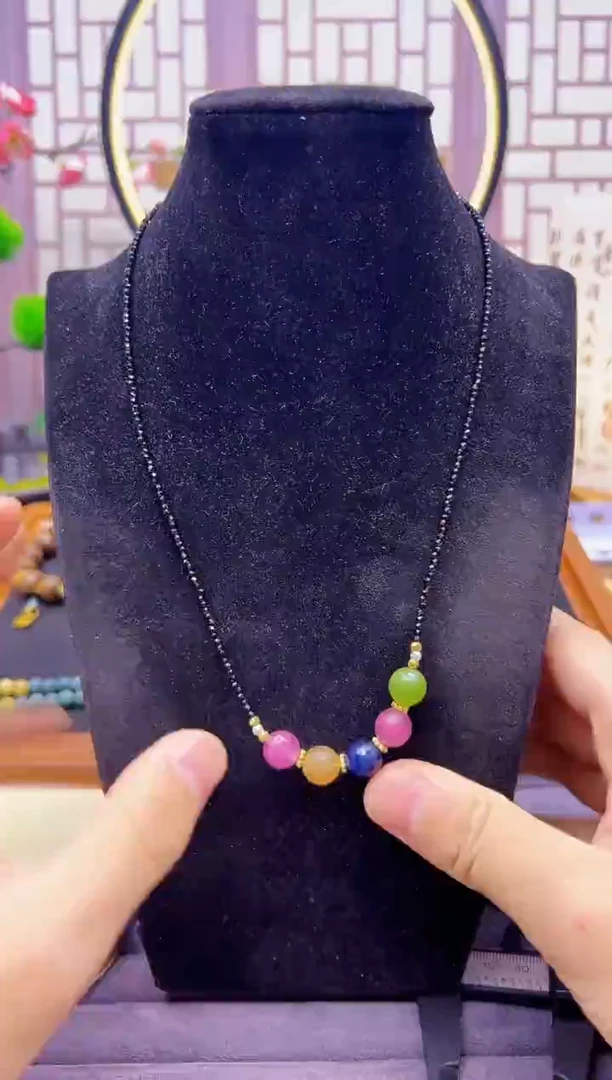 14K金镶嵌颈饰碧玺X298