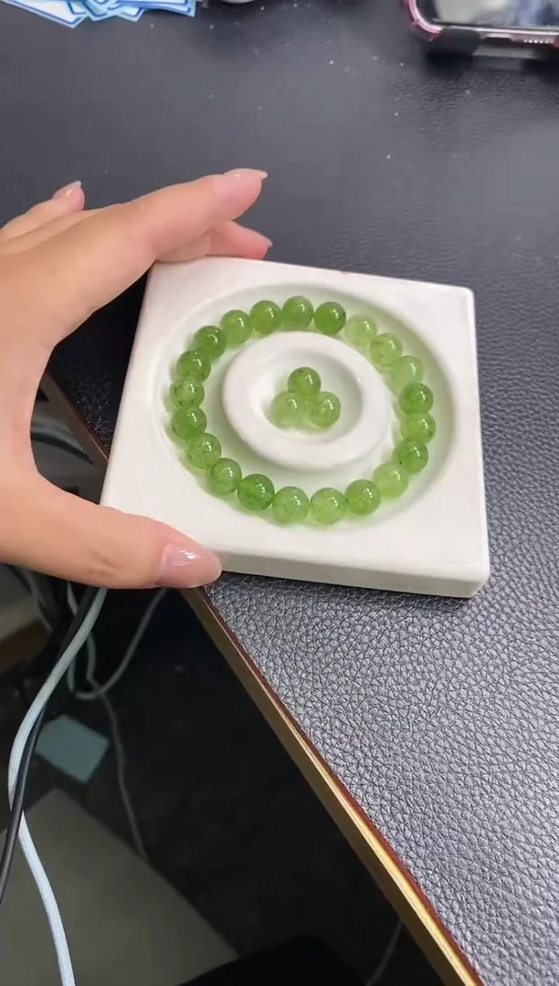 散珠未镶嵌碧玺D49 绿碧玺10mm10个8元