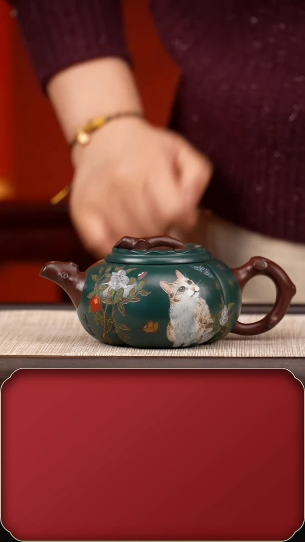 【闪购商品】紫砂茶壶WSH柿子壶 紫260cc