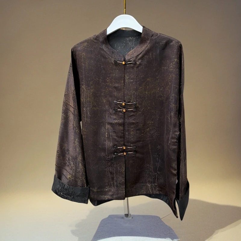 【秋思】新款新中式新国风重工提花盘扣重工气质外套