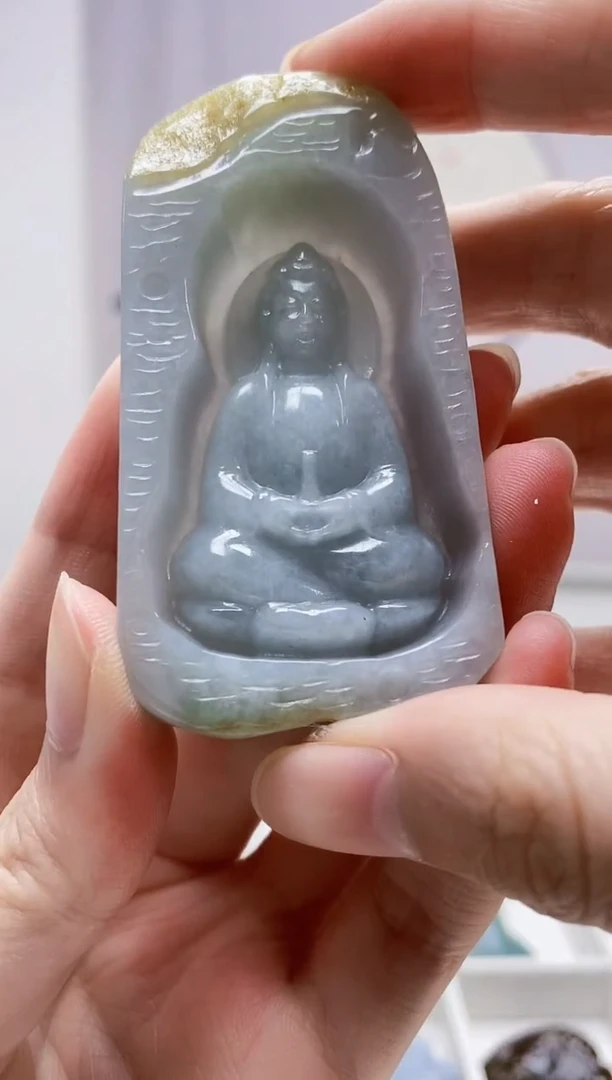 定制翡翠未镶嵌4917zm-毛货挂件观音58