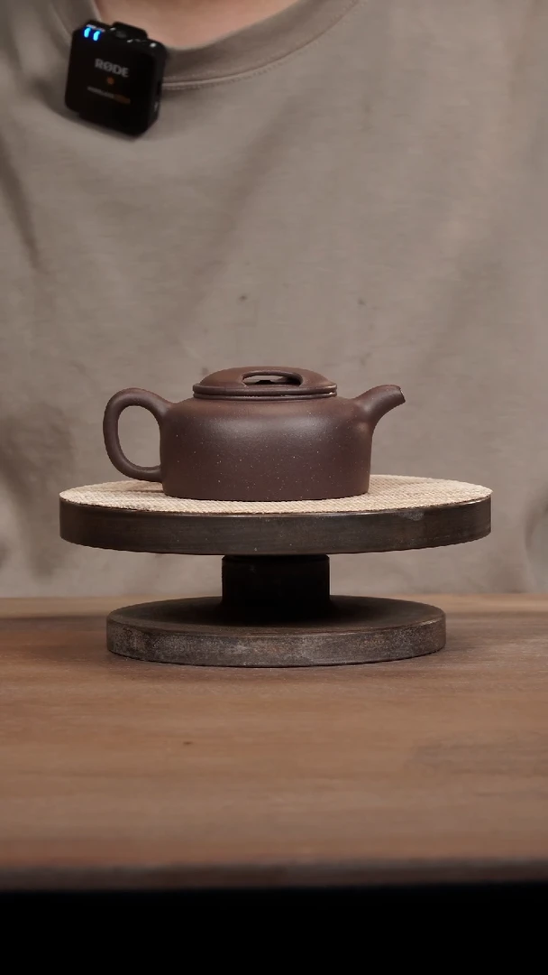 茶壶紫砂木门紫泥牛盖莲子