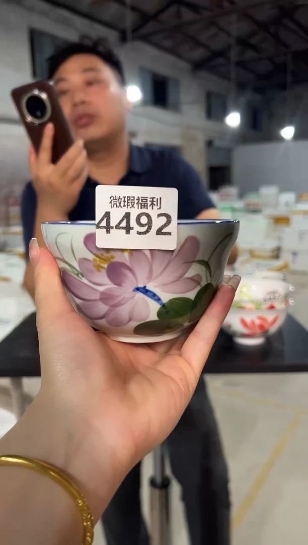 盘景德镇高温釉下手绘陶瓷