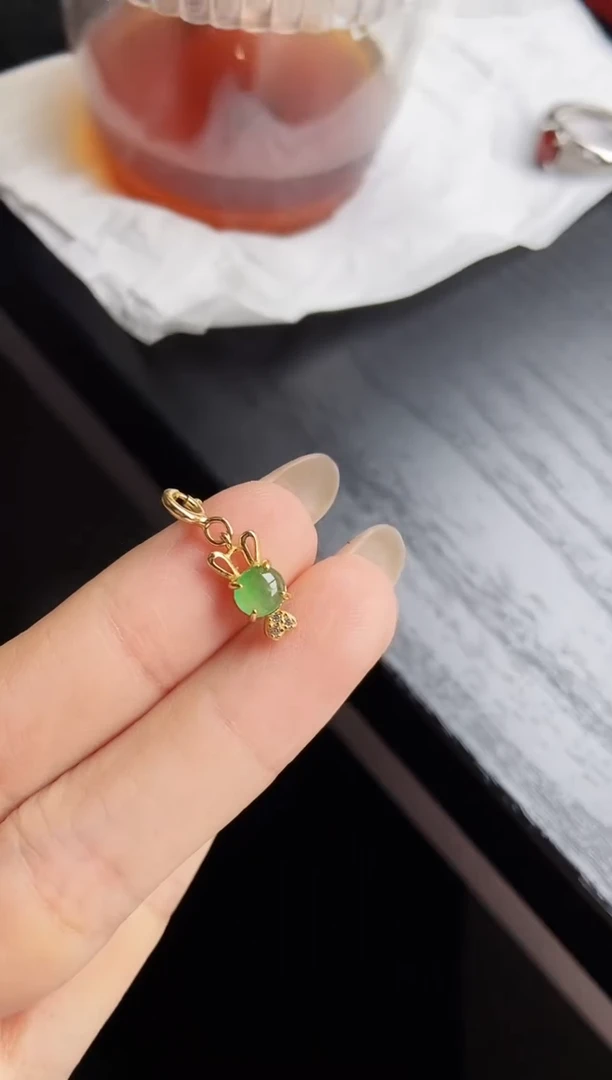 颈饰银S925镶嵌翡翠12