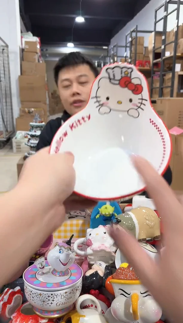 瓷片原盒kt猫沙拉碗