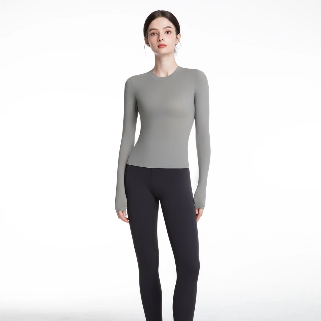 wuhuu白色长袖打底衫女内搭T恤品质女装直播2024新款skm显瘦