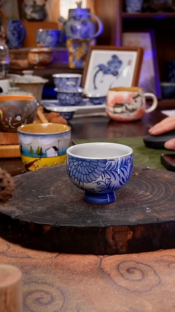 杯子团花手工手绘手工手绘