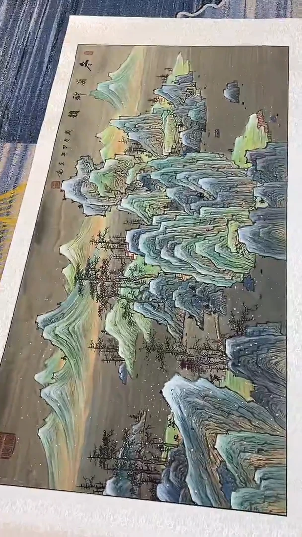 国画Q 张巨富 雪景山水 横