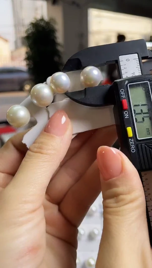 未镶嵌耳饰淡水珍珠白色系素钉