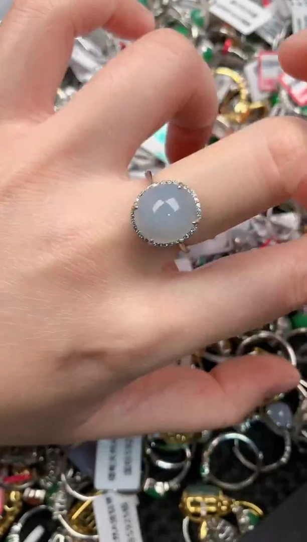 银S925镶嵌戒指翡翠222---4