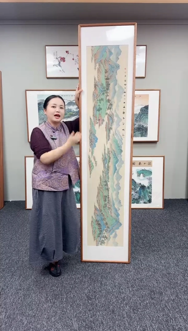 国画千里江山图210*45曹勇强老师