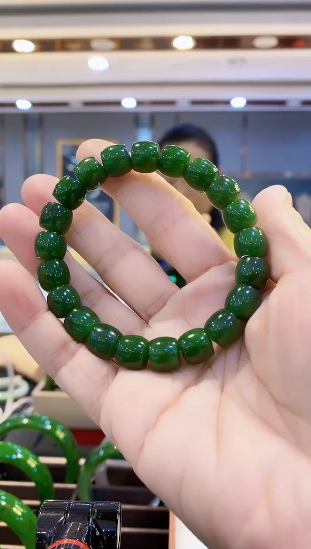 未镶嵌手串和田玉（碧玉）碧玉手串