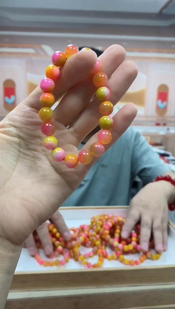 未镶嵌手串玛瑙/玉髓黄玛瑙玉石手串多10mm19颗