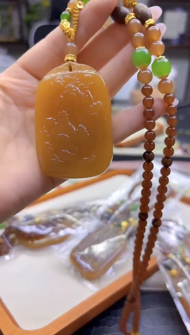 毛衣链未镶嵌和田玉（糖玉）DIY款M861