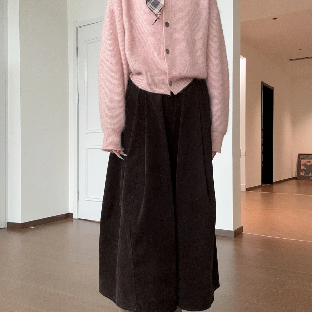 【肉桂漫织】马海毛羊毛衫气质时尚百搭温柔圆领针织开衫女上衣