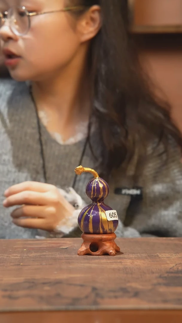 【闪购商品】605号-大漆飘漆小葫芦脖挂