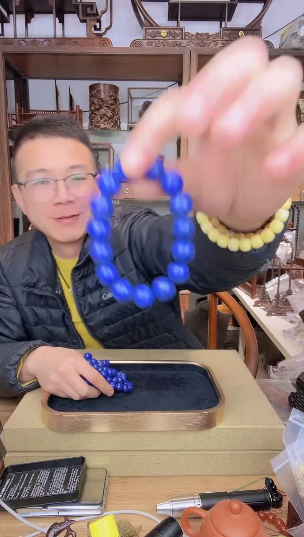 【闪购商品】乌木类书架185青1.3单圈手串