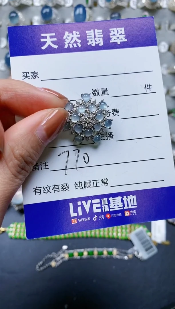 【闪购商品】翡翠颈饰银S925镶嵌0770