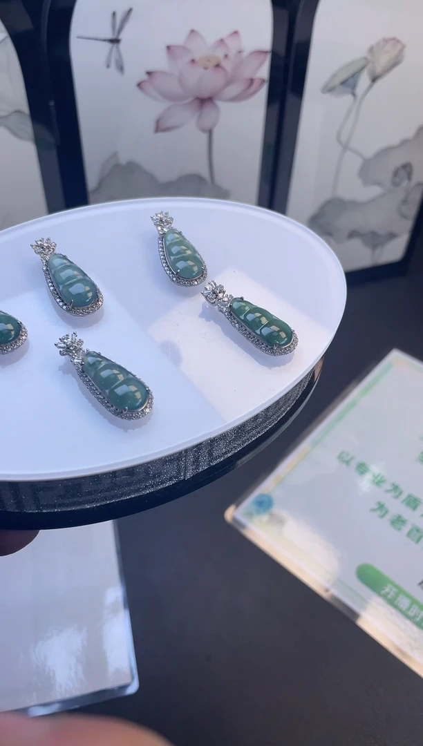 吊坠(不含链)银S925镶嵌翡翠012//G012V0125006