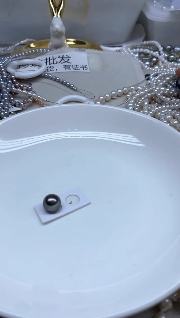 裸珠海水珍珠半孔