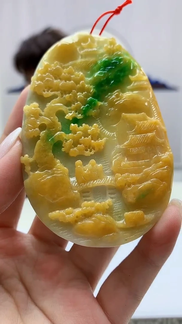 定制翡翠未镶嵌5159ms-毛货挂件213