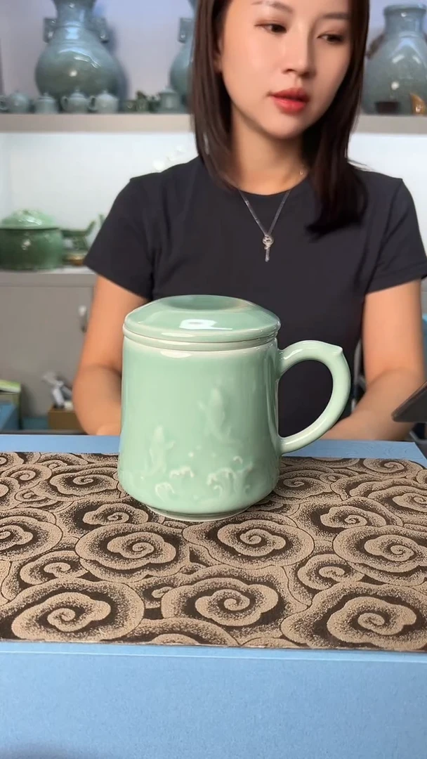 龙泉云间青瓷小米茶器