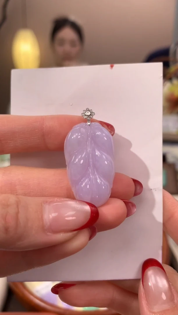 【闪购商品】翡翠颈饰18K金镶嵌天然缅甸a货翡翠