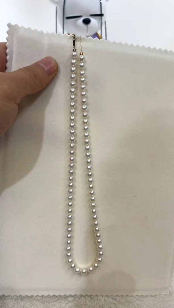 颈饰18K金镶嵌淡水珍珠5.5-6