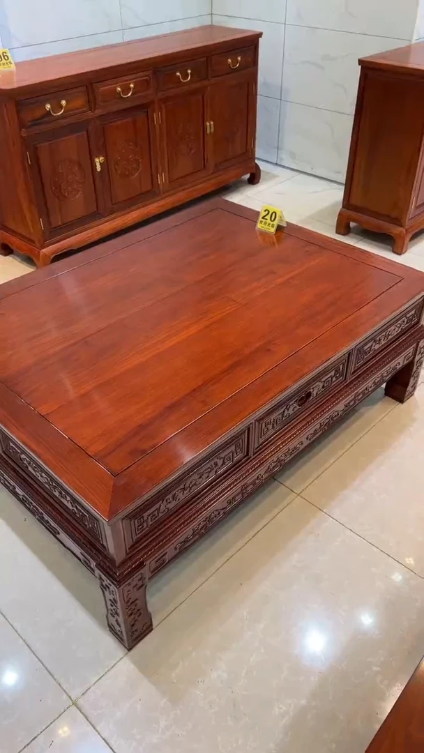 紫檀木类家具杨**意刺猬紫檀茶几