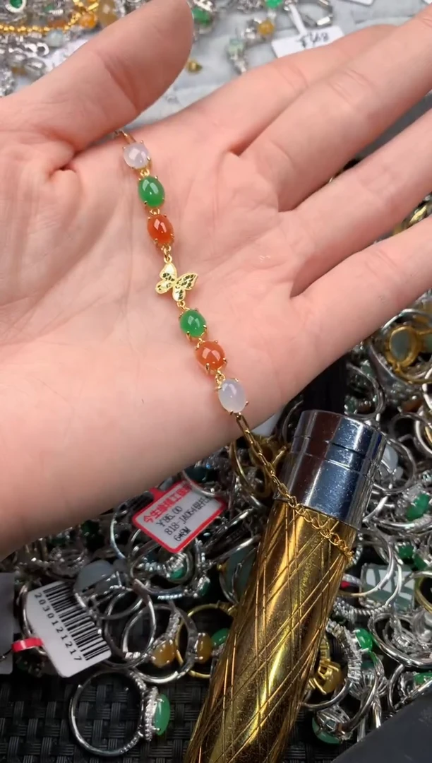 银S925镶嵌戒指翡翠222   5