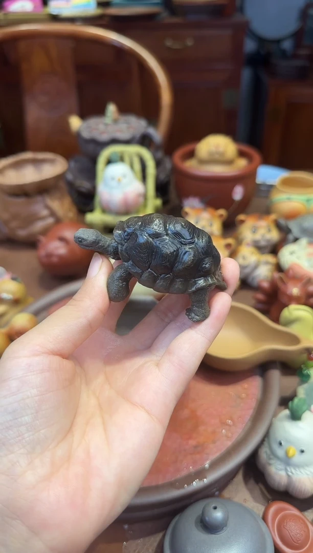 紫砂茶宠紫砂清灰小龟