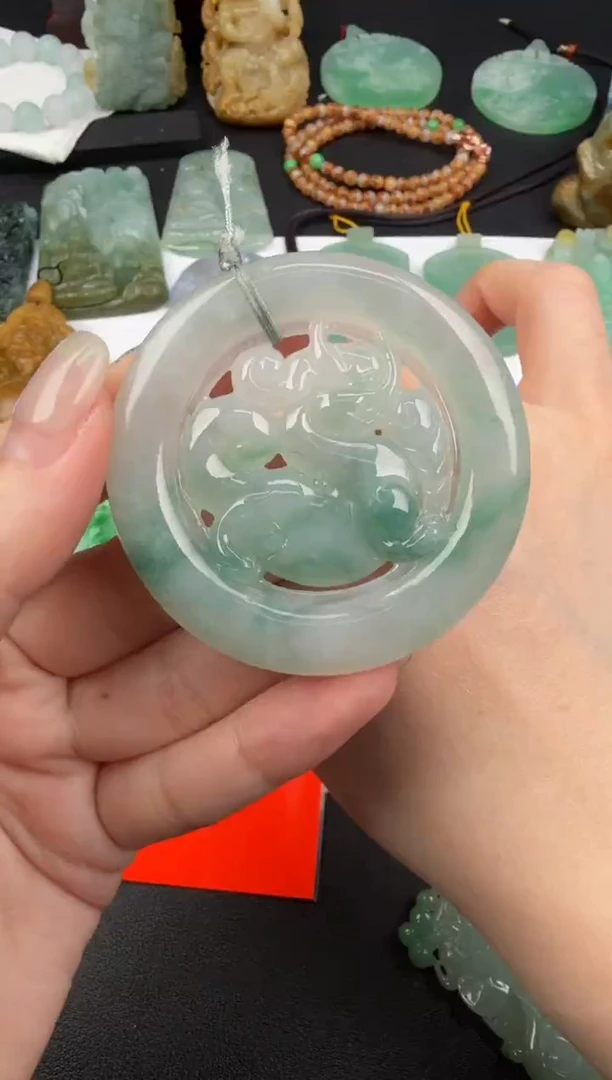 吊坠(不含链)未镶嵌翡翠翡翠饰品-166