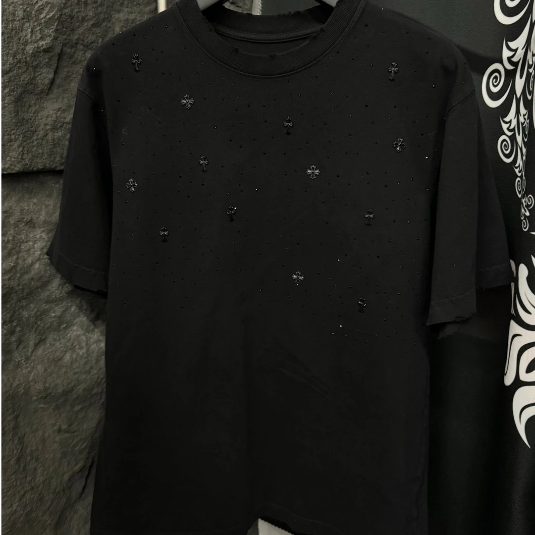 【5103】满天星短袖2025潮流新款宽松休闲百搭短袖T恤（男女同款）