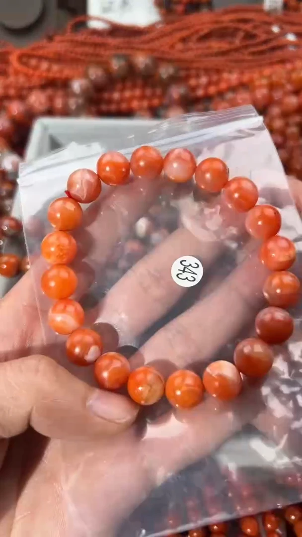 南红玛瑙手串未镶嵌11