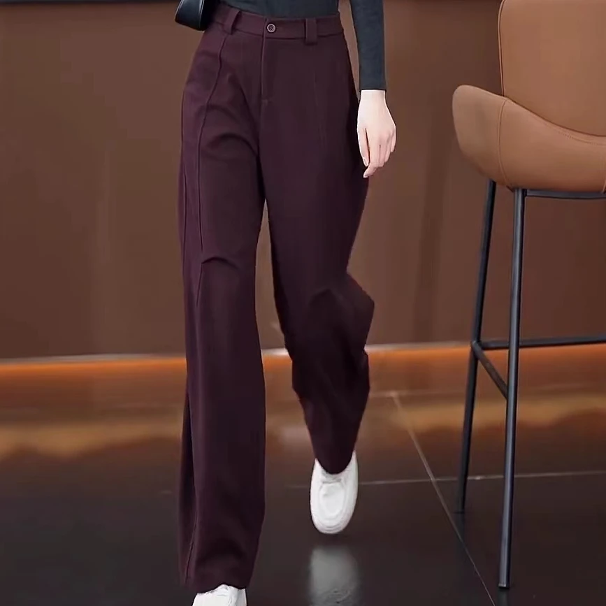 【艾萱萱】403款毛呢九分镰刀裤 约97