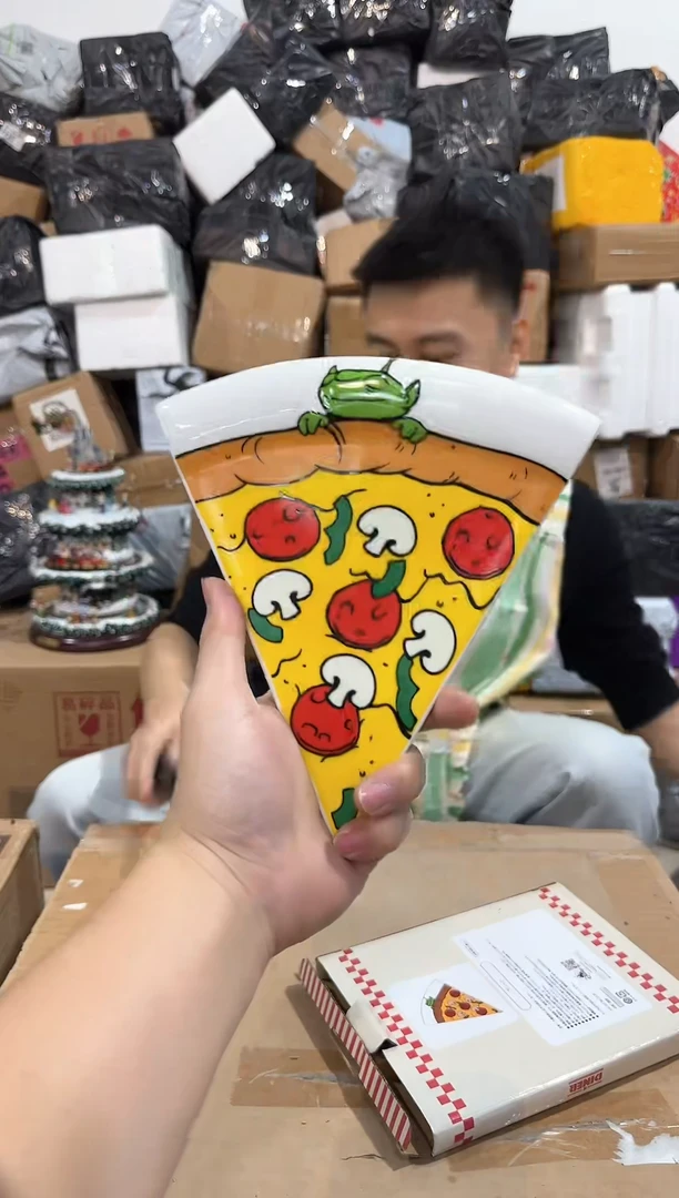 瓷片三眼仔披萨盘