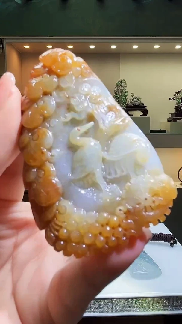 定制翡翠未镶嵌28/0623/C/仙鹤