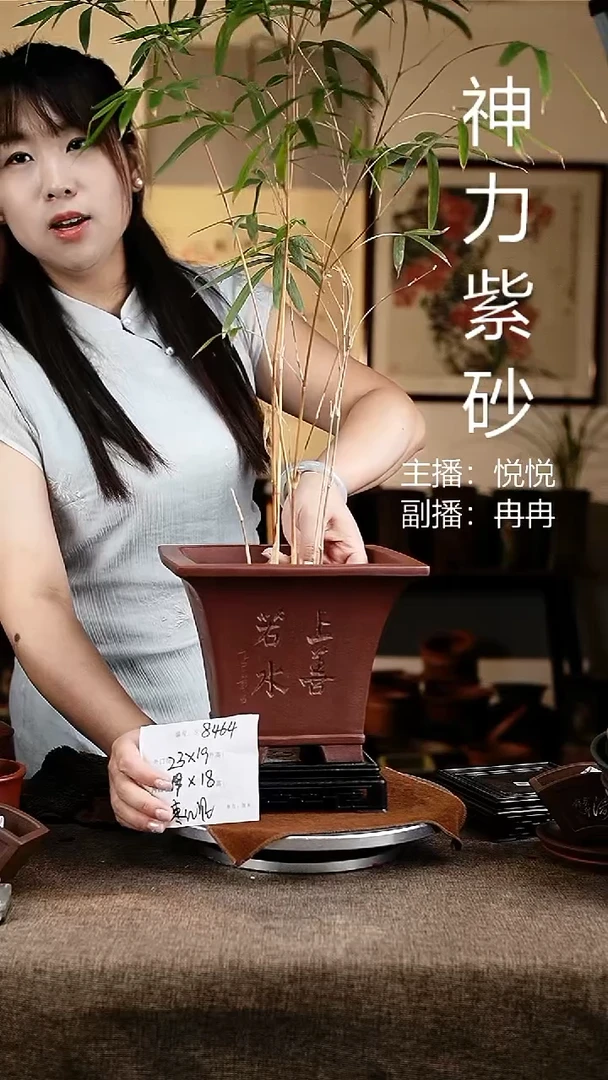 紫砂花盆花卉工艺8464+s