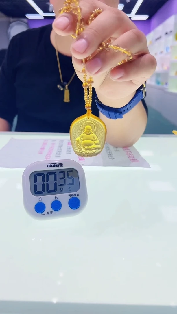 【闪购商品】泥塑古法琉璃弥勒佛吊坠摆件