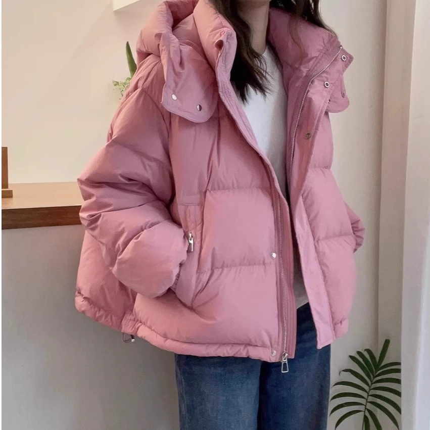 女短款2025新款韩版韩系宽松大码棉衣时尚连帽百搭薄款爆款棉袄潮