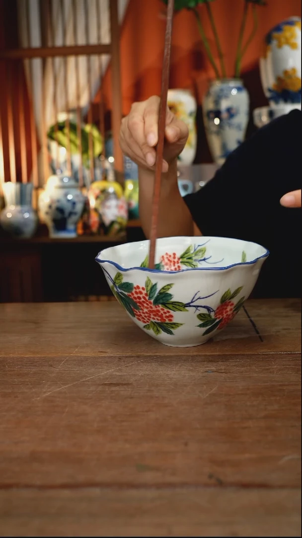 瓷片【简家甄选】景德镇设计师釉下手绘陶瓷餐具