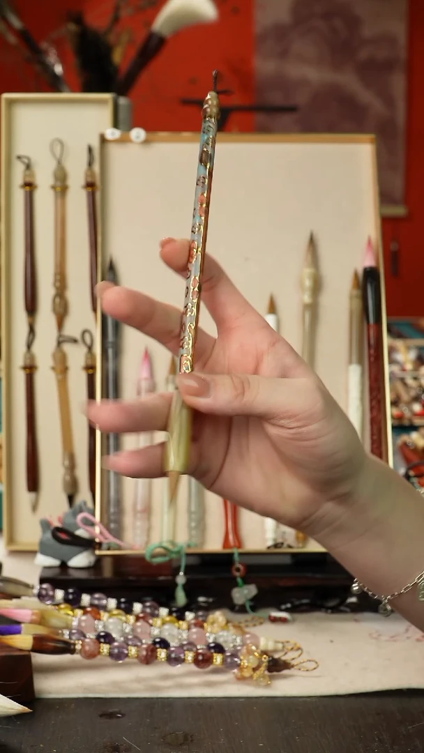 孤品毛笔 清水试笔 沾墨不退