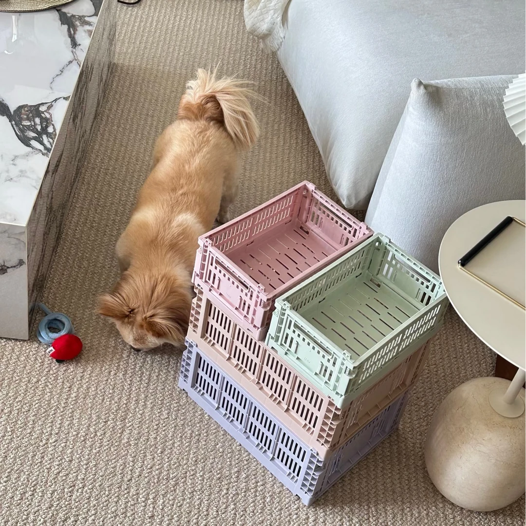 【Huffy】可折叠收纳筐桌面收纳盒零食收纳篮S 26.5*17*10.5cm