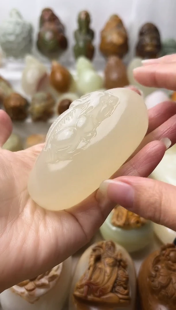 石材方解石棉纹正常不退换高冰貔貅
