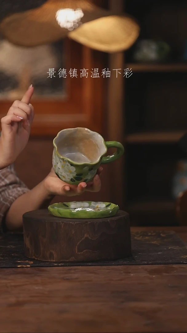 陶瓷景德镇高温釉下手绘陶瓷004