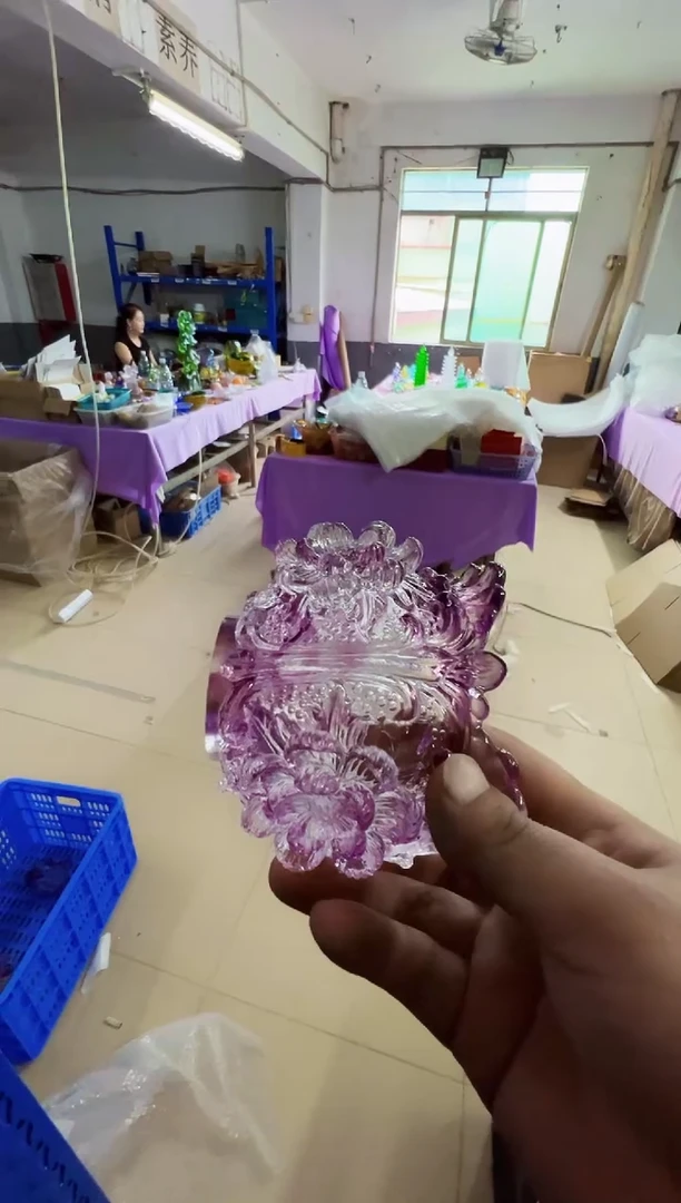 手工艺品琉璃古法琉璃果盘摆件