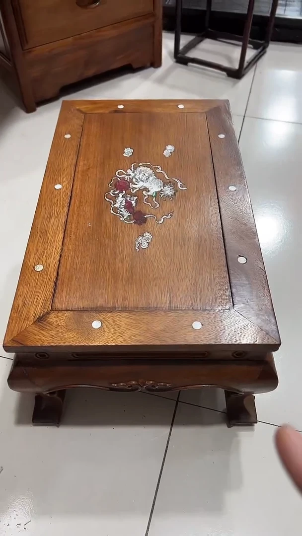 木泡***开花梨木狮子滚绣球大号飘窗桌