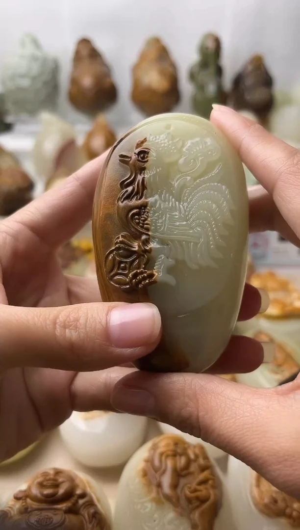 石材古青石棉纹正常不退换鸡